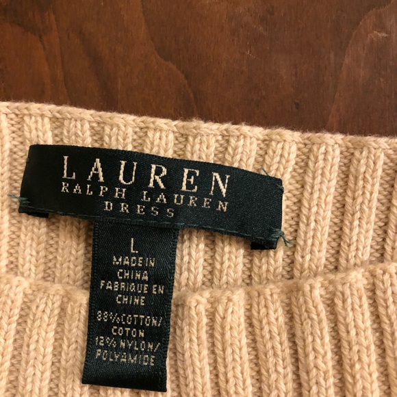 Ralph Lauren sweater dress beige L - Picture 5 of 6
